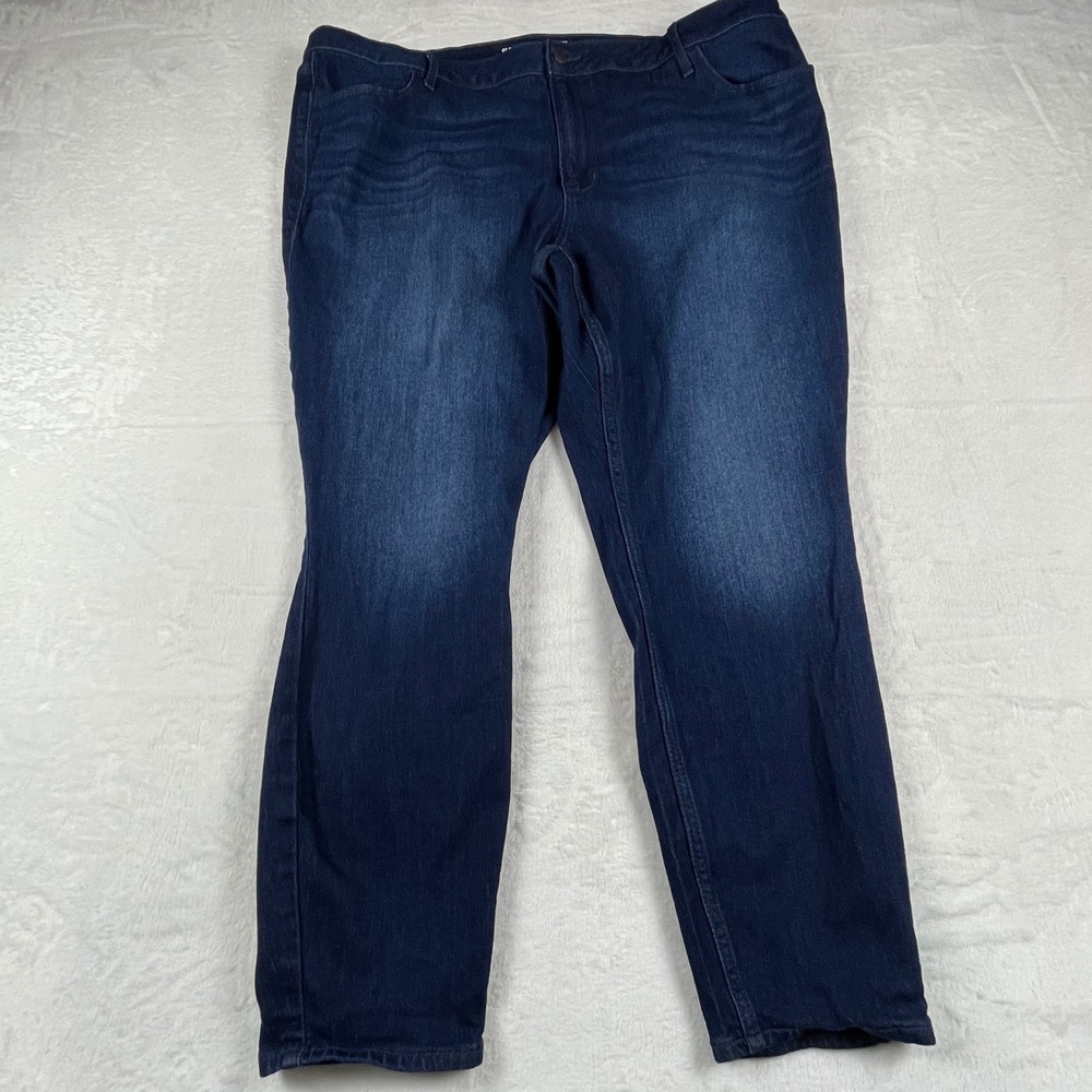 Old Navy Wow Super-Skinny Jeans Womens 24 High Rise Dark Wash Stretch Blue Denim